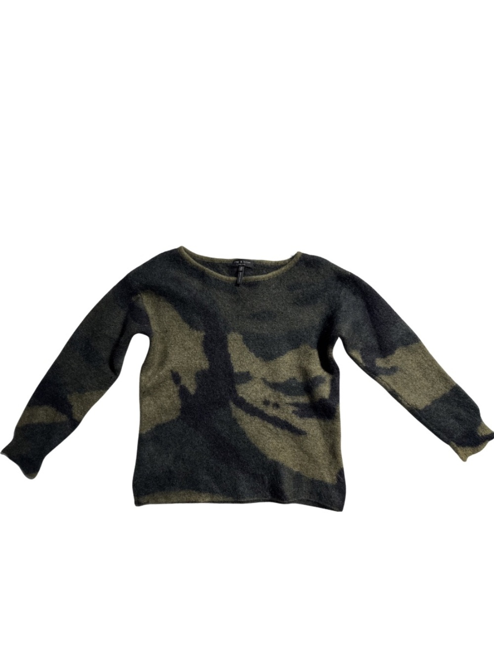 rag & bone Olive and Black Crewneck Sweater